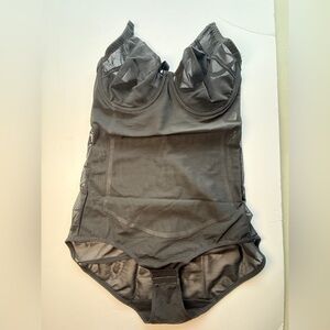 Body Beautiful Black Bodysuit Shapewear XL NWOT